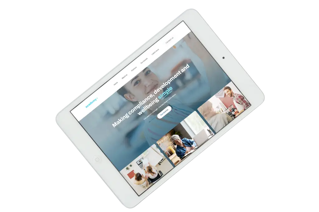 Website design for london based e-learning company.